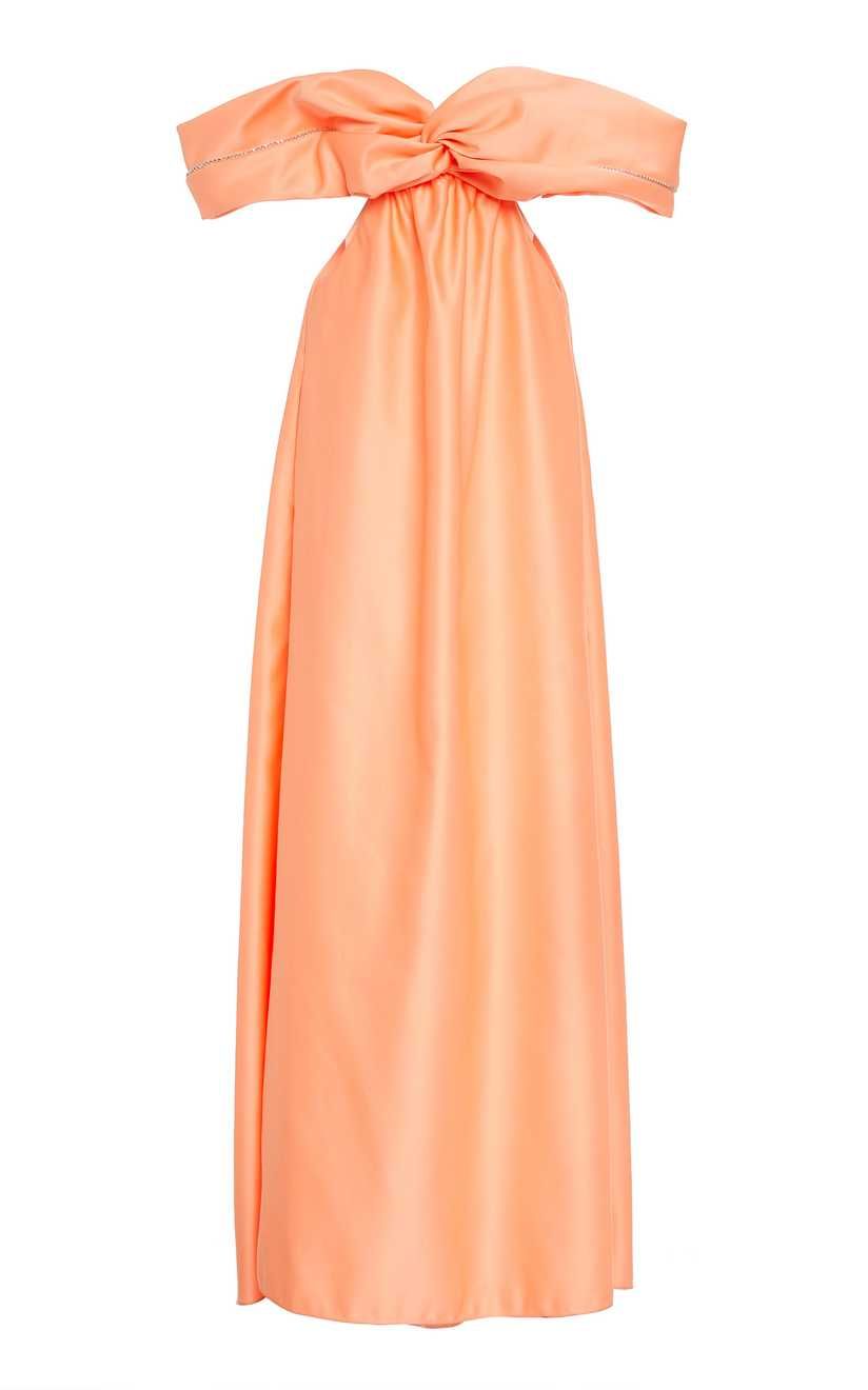 Embellished Satin Off-The-Shoulder Gown | Moda Operandi Global