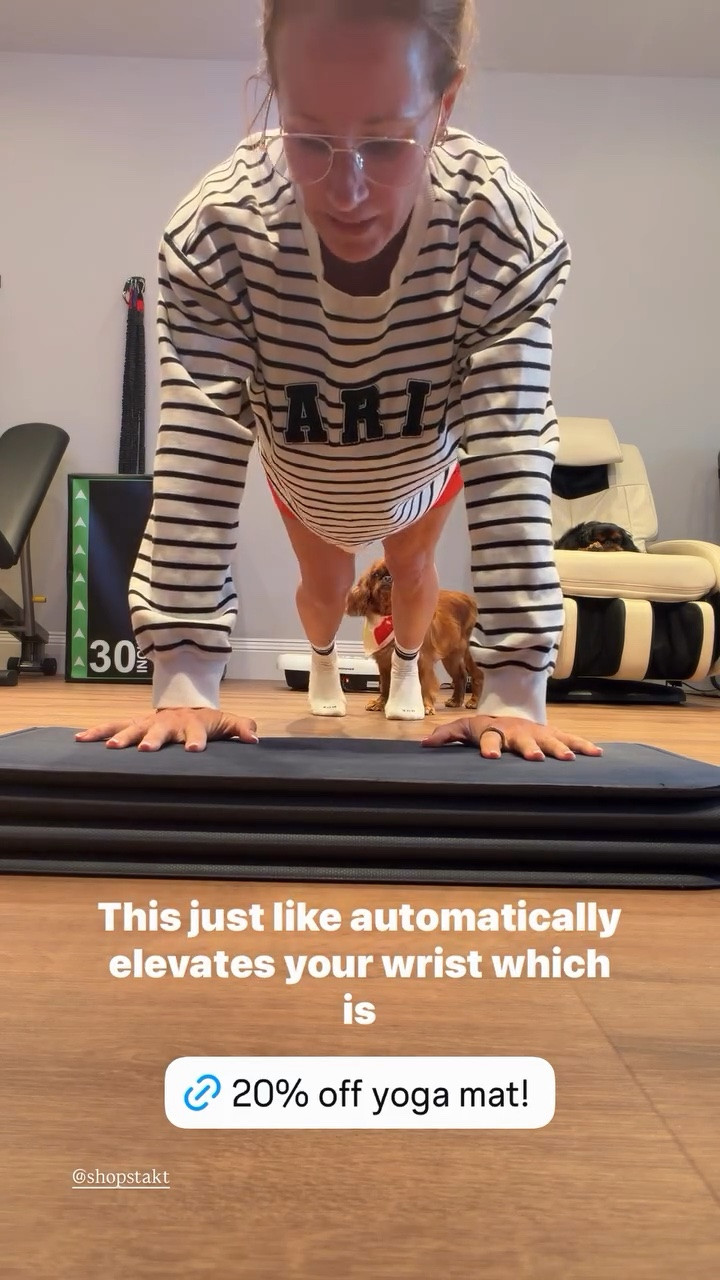 I have tried a lot of yoga mats over the years and the Stakt yoga mat is genuinely the only one I reach for at home anymore. The folding design makes it so much easier to store and travel with than a traditional rolled yoga mat, which is a bigger deal than it sounds when you’re actually trying to build a consistent home workout routine. It’s 20% off for Prime Day right now, and if you’ve been looking for the best foldable yoga mat for home workouts, this is the one.

#LTKfitnessgoals #LTKSaleAlert #LTKselfcare