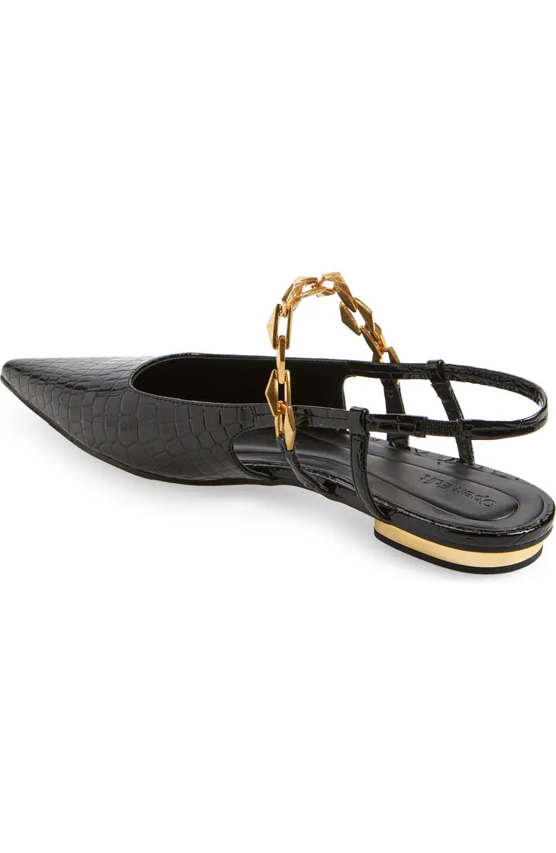 Olympia Snakeskin Embossed Slingback Flat (Women) | Nordstrom