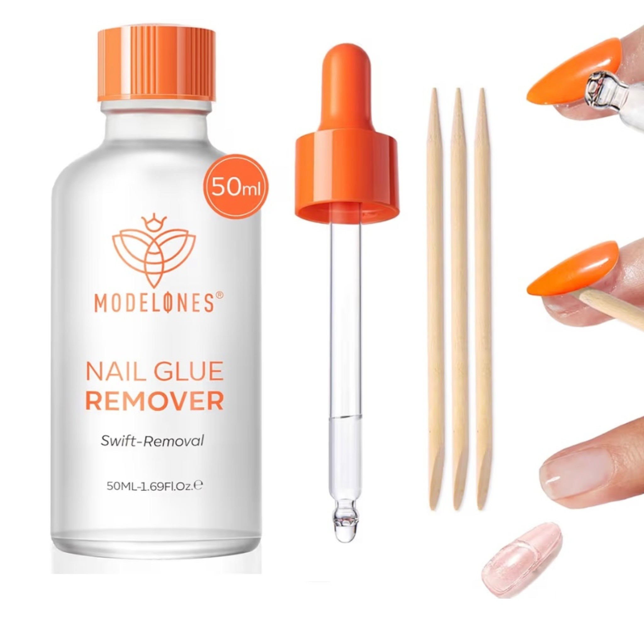 Modelones 50 ML Nail Glue Remover for Base Coat Press On Nails, Upgrade Clear Stick On Nails Remover for Acrylic Tips, Nail Polish Remover with Wood Stick

#LTKgrwm #LTKselfcare #LTKSaleAlert