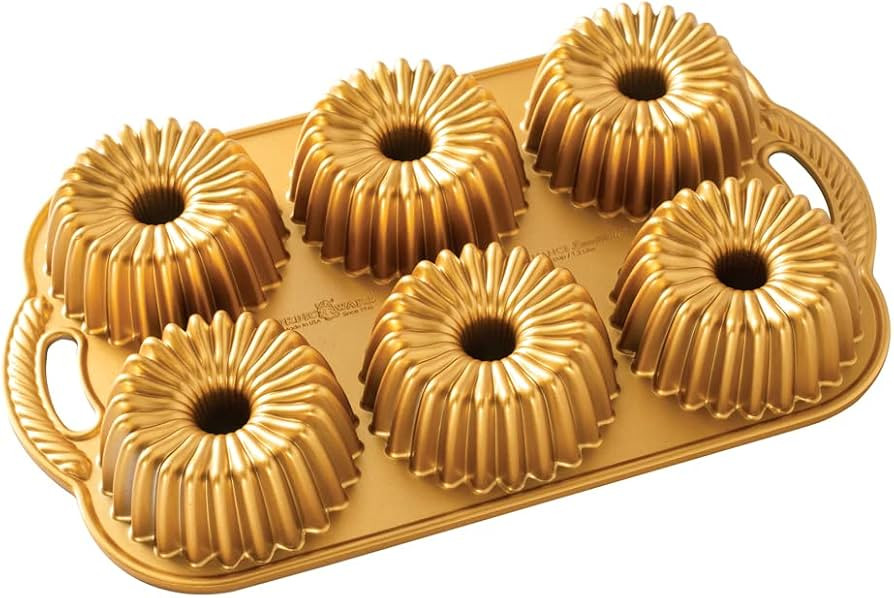 Nordic Ware Brilliance Bundtlette, 5 Cup, Gold | Amazon (US)