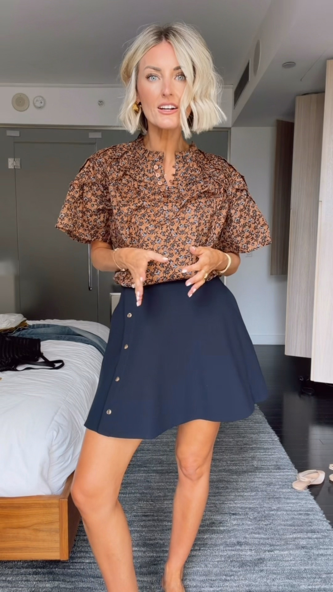 I love the fall colors in this floral blouse! The ruffle details make it feel so feminine, and I love it paired with the navy skirt for an easy work-to-weekend look. Navy skirt is not online yet but I’ll update you guys when it is! I’m wearing an XS in both 🤎

loverly grey, walmart fashion, walmart finds, fall fashion, floral blouse, navy skirt, fall outfit, affordable fashion, feminine style, workwear outfit

#LTKootd #LTKSeasonal