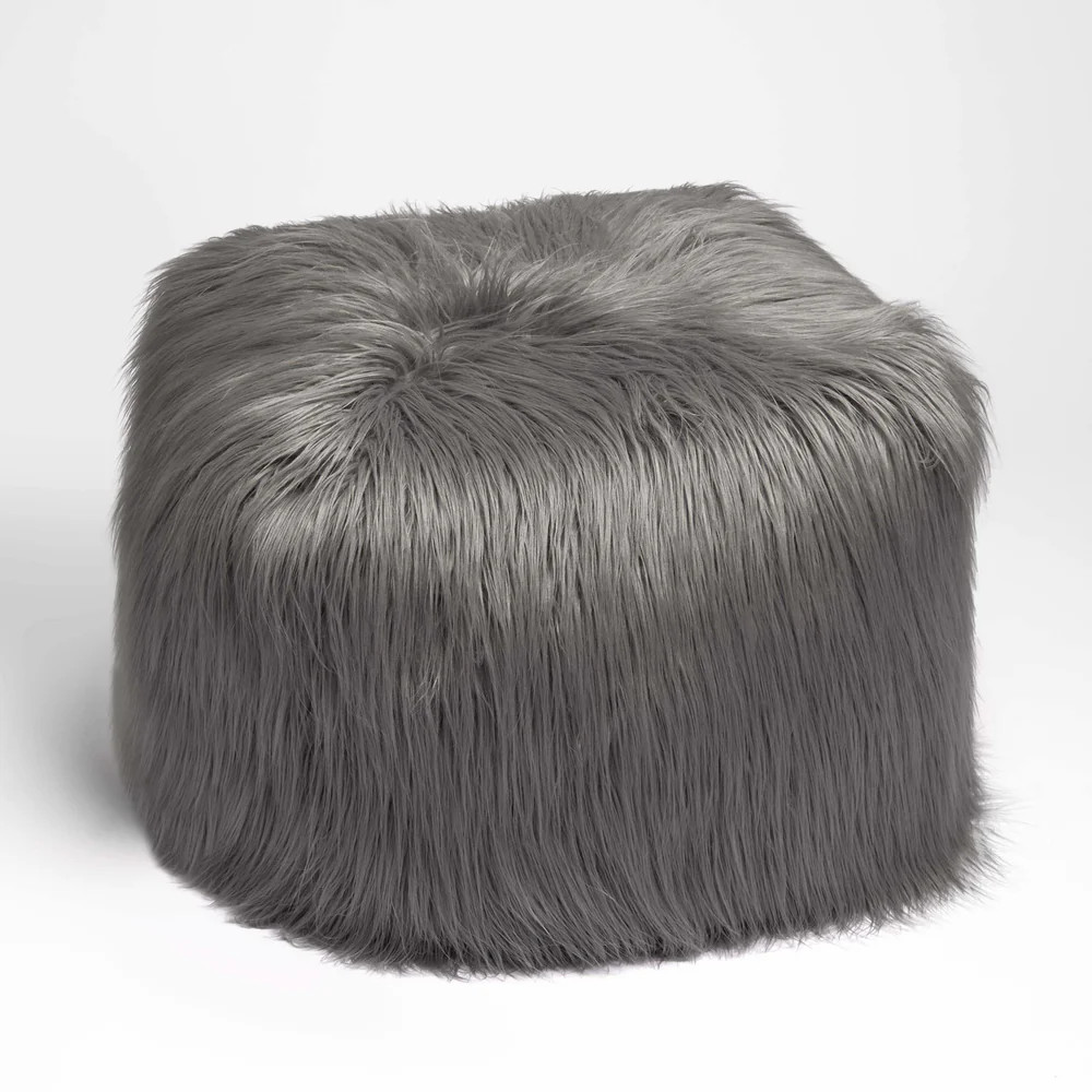 Faux Mongolian Pouf | Dormify