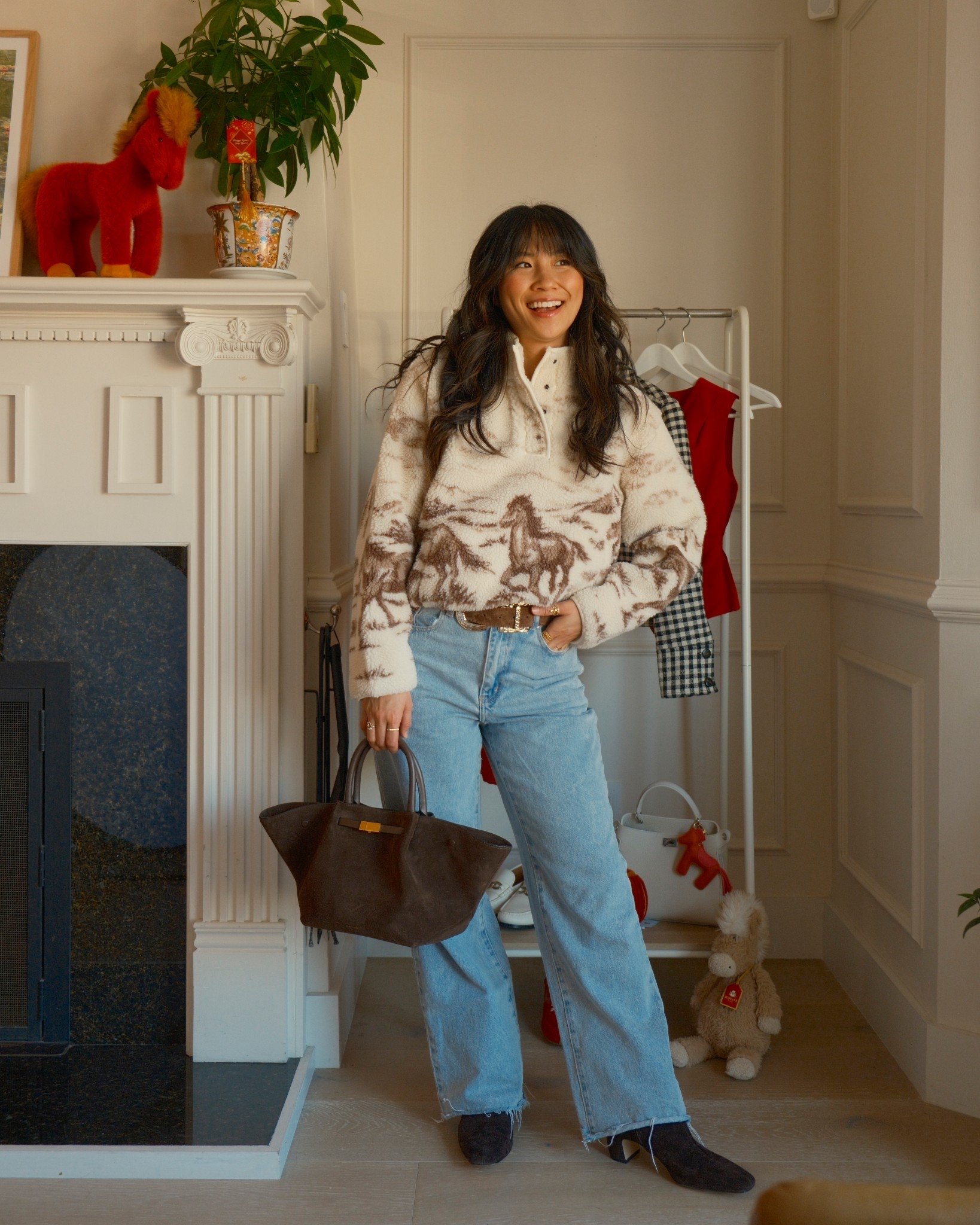 Year of the horse, casual cozy outfit idea - wearing size small for the pullover 

#LTKPetite #LTKootd #LTKFindsUnder100