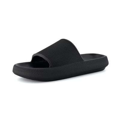 CUSHIONAIRE Men's Feather cloud recovery pool slide with +Comfort BLACK 12 | Target