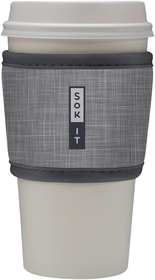 Sok It HotSok Coffee & Tea Reusable Insulated Neoprene Cup Sleeve (Anthracite) | Amazon (US)