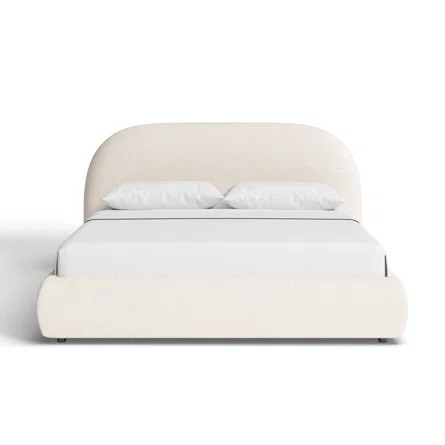 Sadarius Upholstered Fabric Bed with Rounded Headboard | Wayfair North America
