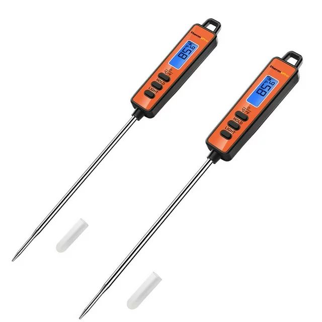 ThermoPro TP01A 2 Pieces Instant Read Digital Meat Food Cooking Thermometer with Long Probe for G... | Walmart (US)