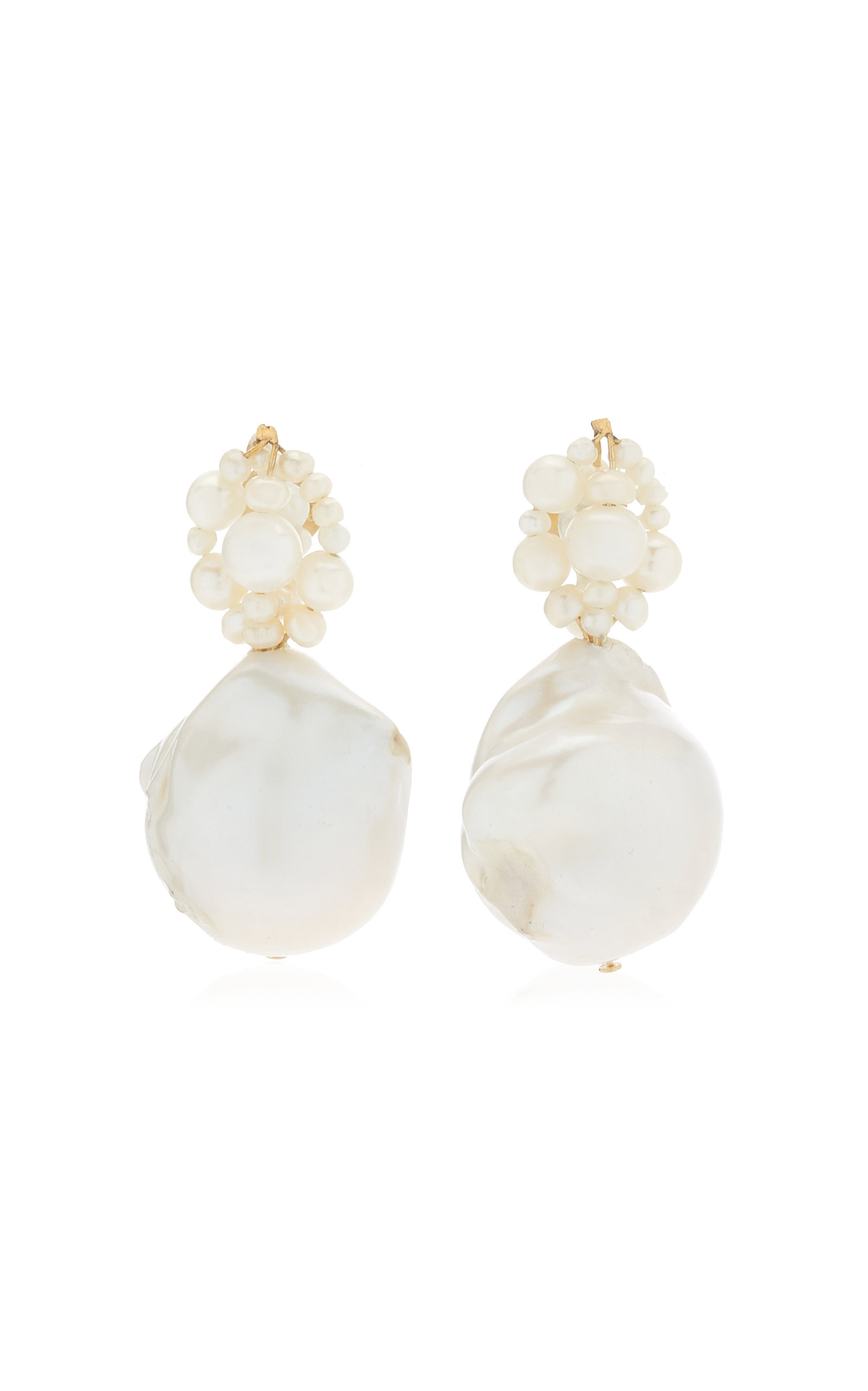 Tra-La-La Pearl 14K Gold Vermeil Earrings | Moda Operandi (Global)