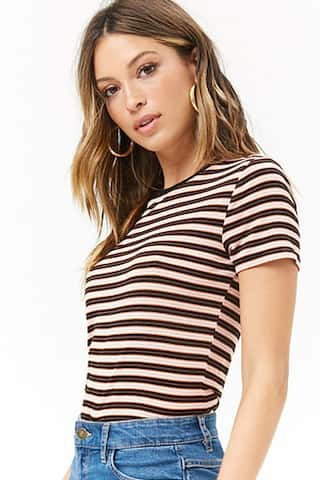 Striped Crew Neck Tee | Forever 21 (US)
