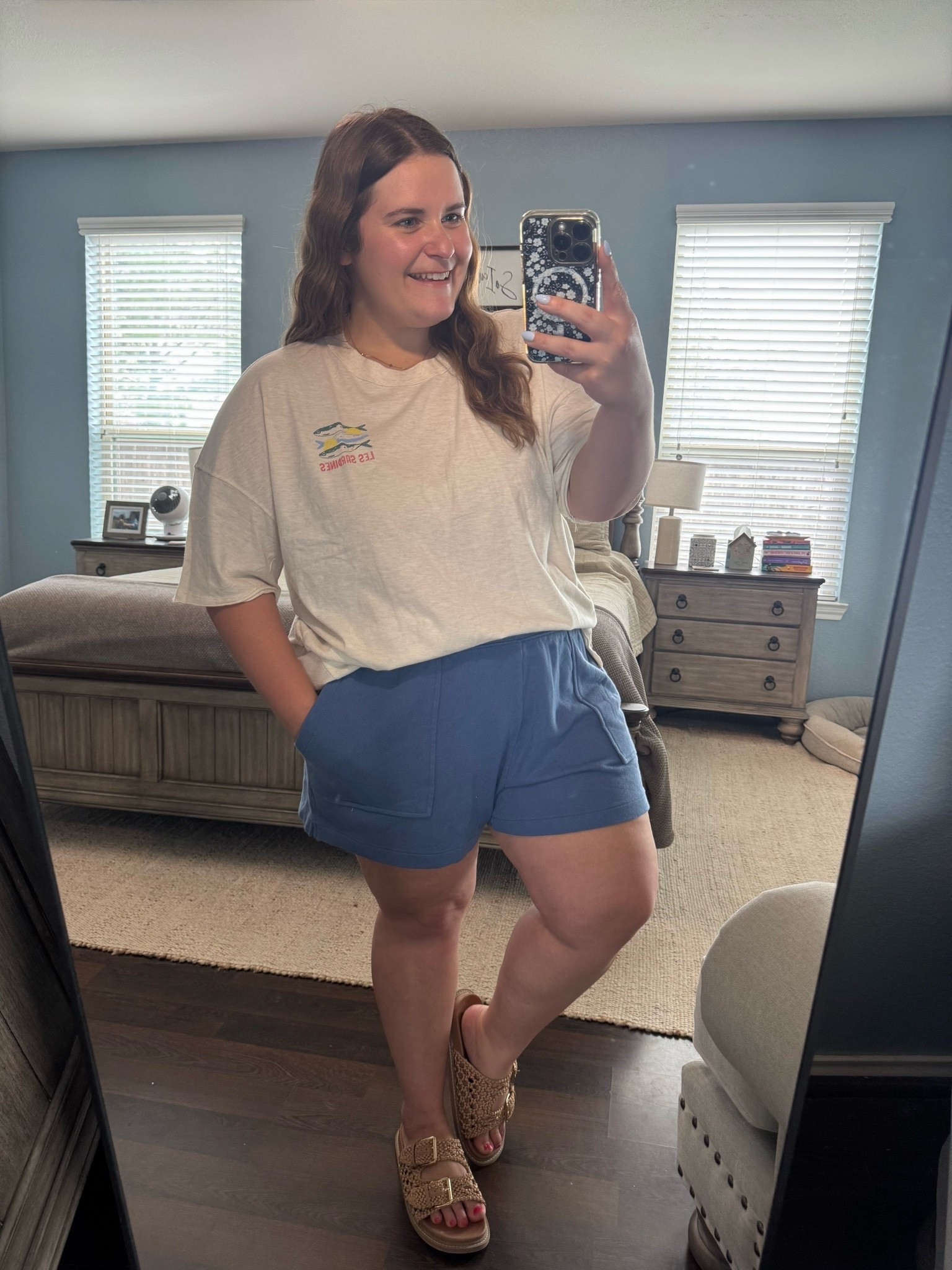These Aerie items are on sale right now! 🤩 they are so comfy and light weight. I’m 5’1 and a size 16 wearing an XL in the graphic t shirt and shorts. Finished the look with cushionaire sandals. Such a cute outfit for spring and summer.

#LTKootd #LTKMidsize #LTKPlusSize