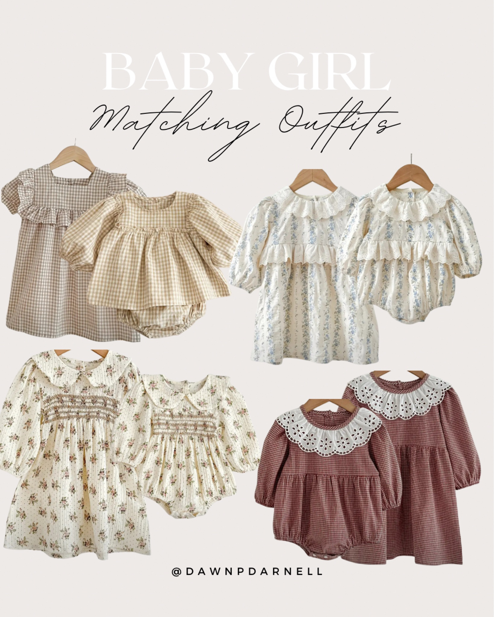 Love these cute matching outfits I got for the girls. It’s giving Little House on the Prairie vibes!😍  All under $20 at Temu. 

#LTKKids #LTKBaby #LTKGiftGuide
