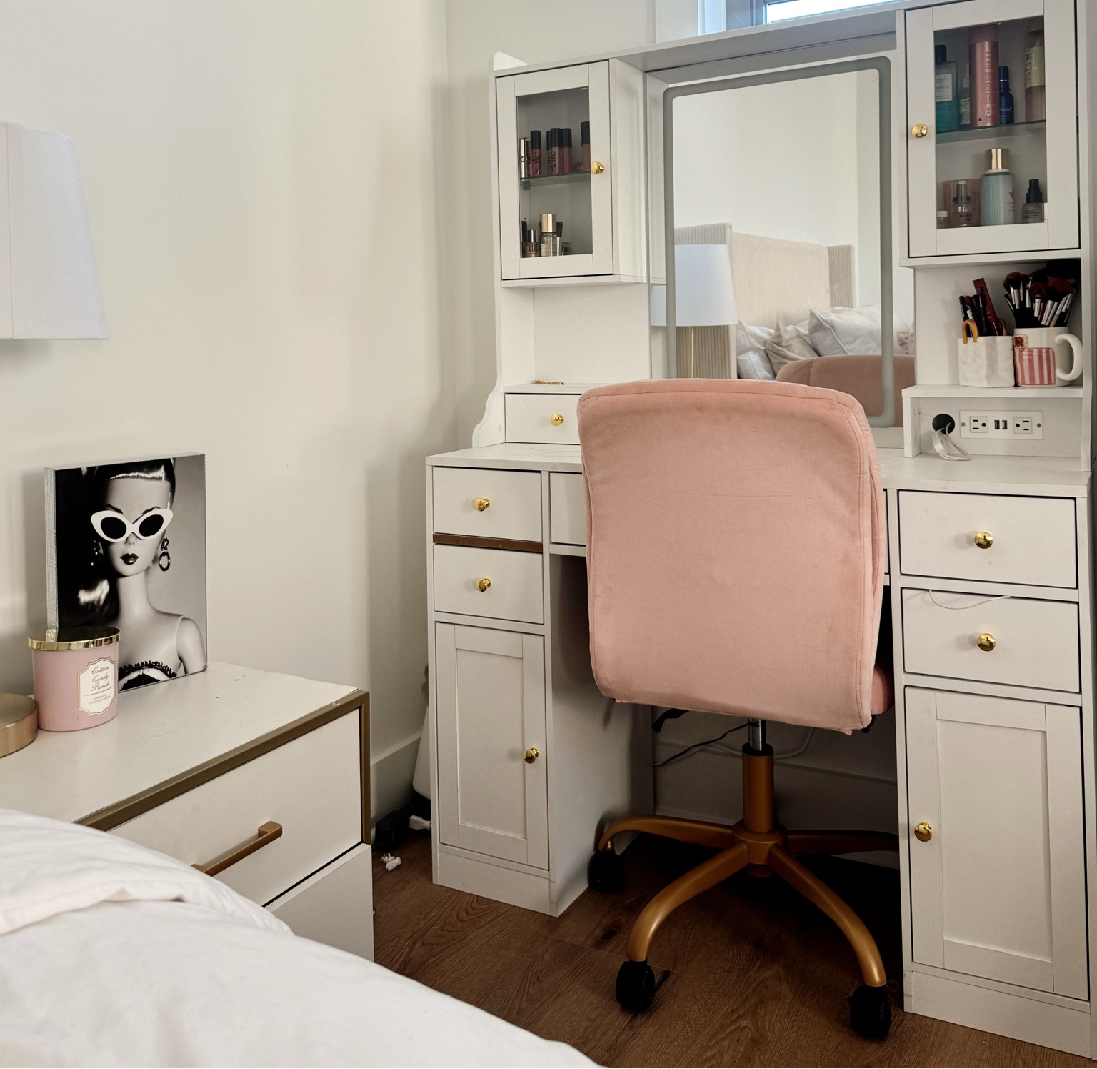 my vanity & chair 

#LTKHome