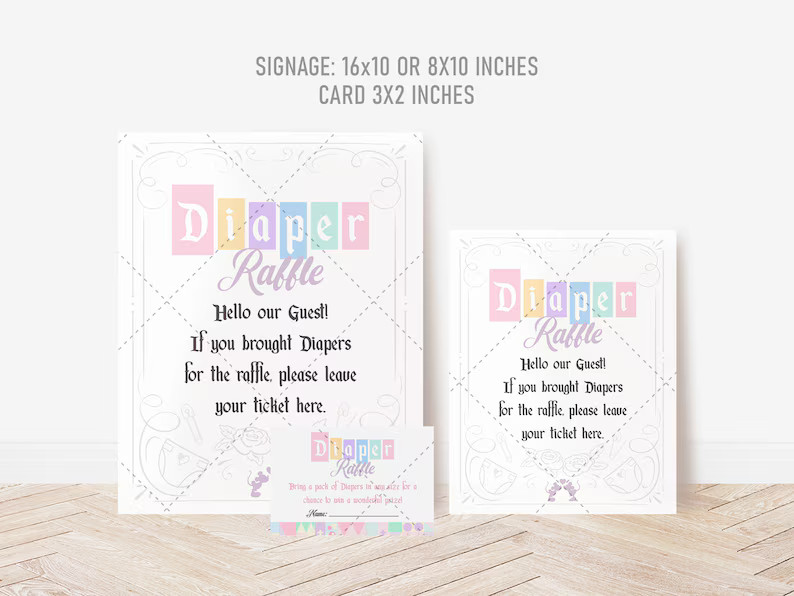 Babyland Diaper raffle, Babyland editable Diaper raffle, Minnie baby shower Diaper raffle, DIGITA... | Etsy (US)