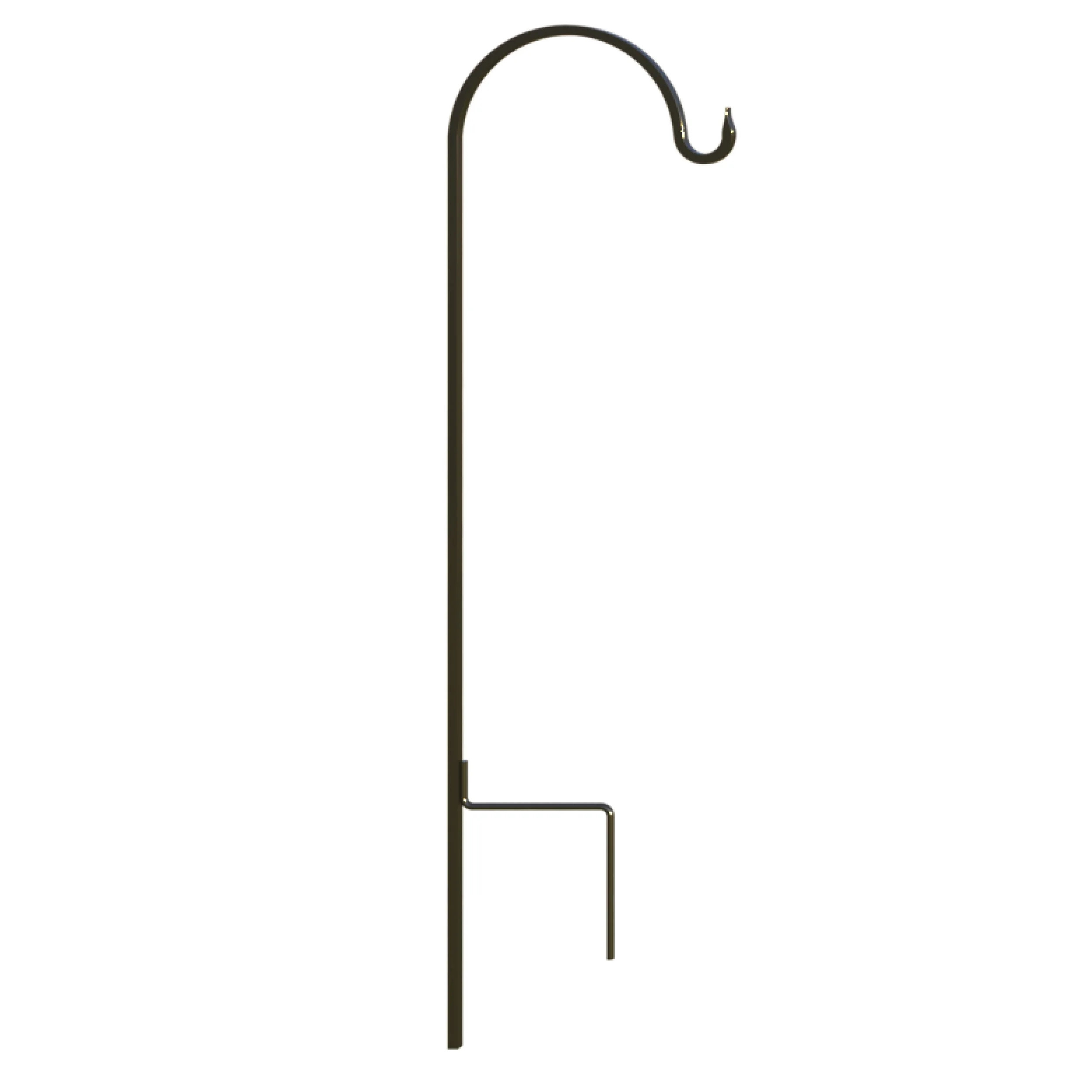 48in H Expert Gardener Black Steel Shepherd Hook | Walmart (US)