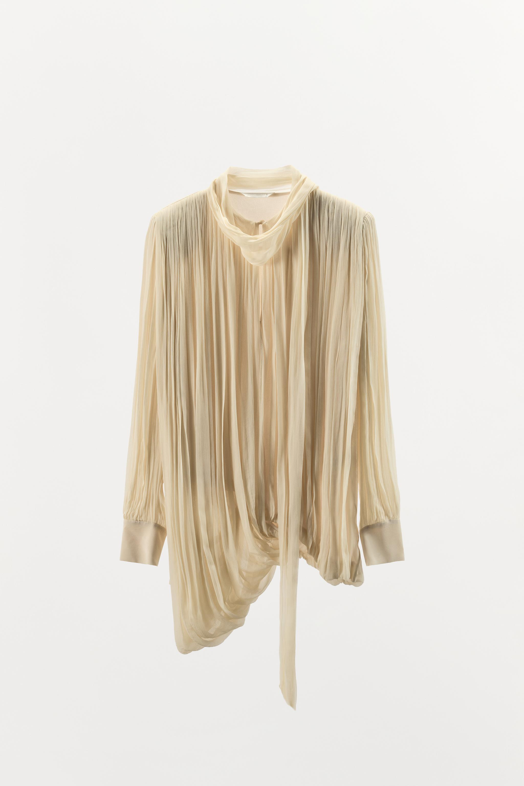 DRAPED SHOULDER PAD BLOUSE ZW COLLECTION LIMITED EDITION | Zara US