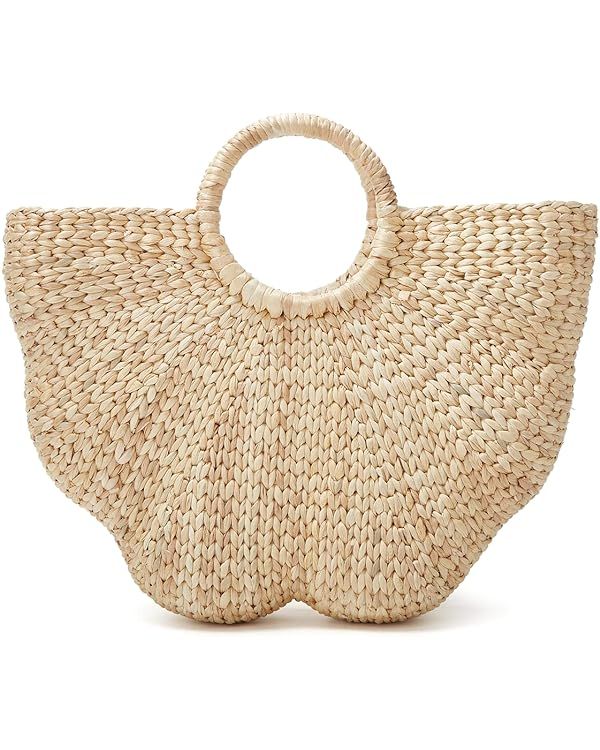 Women Tote Bag Straw Hobo Handbag Fashion Woven Top Handle Bag Shoulder Bag Beach Purse Moon Bag ... | Amazon (US)