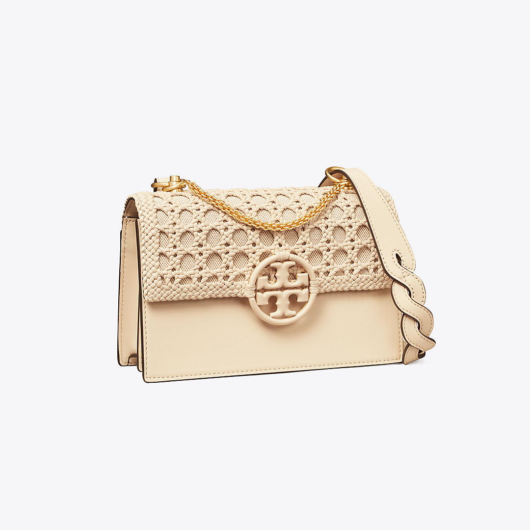 Tory Burch Miller Basket-Weave Small Flap Shoulder Bag | Tory Burch (US)