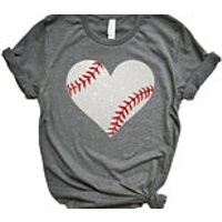 Baseball Shirt  Baseball Heart Shirt  Baseball Mom Shirt  Womens Baseball Shirt | Etsy (US)