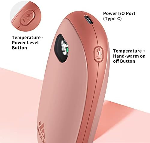 Unigear Hand Warmers Rechargeable, Reusable Portable Electric Hand Warmer 5200mAh USB Power Bank wit | Amazon (US)