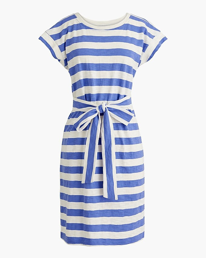 Short-sleeve striped tie-waist T-shirt dress | J.Crew Factory