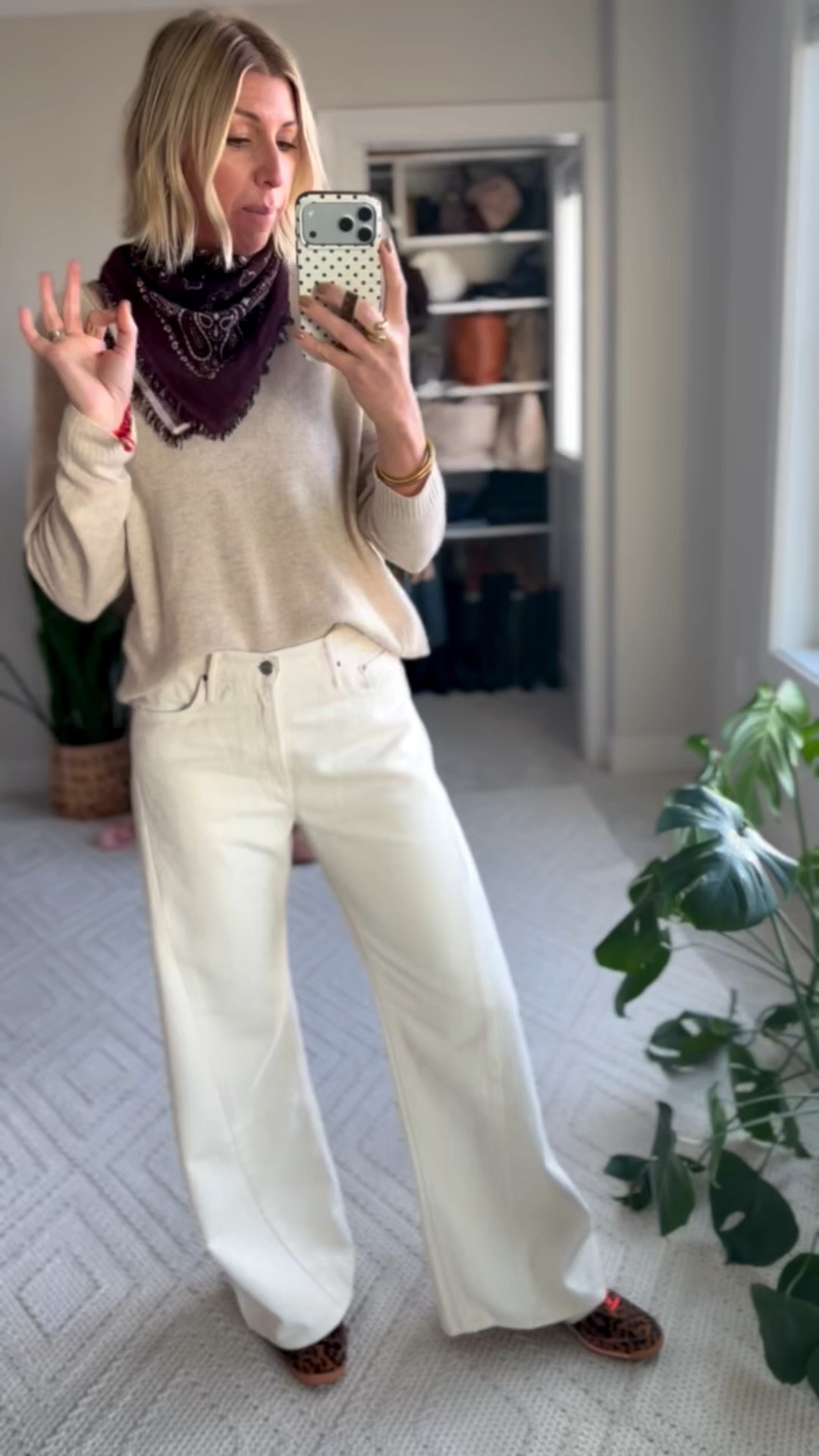 I found the perfect pair of cream jeans for Spring! 

Mother wide leg jeans👏🏻 
I sized up one for a relaxed fit. Love the full length. 

#LTKOver40 #LTKmomlife #LTKootd