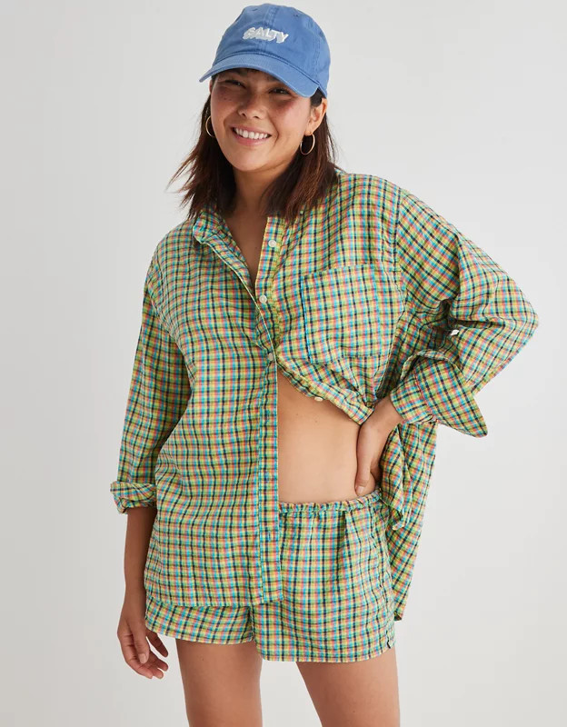 Aerie Seersucker PJ-To-Party Shirt | Aerie
