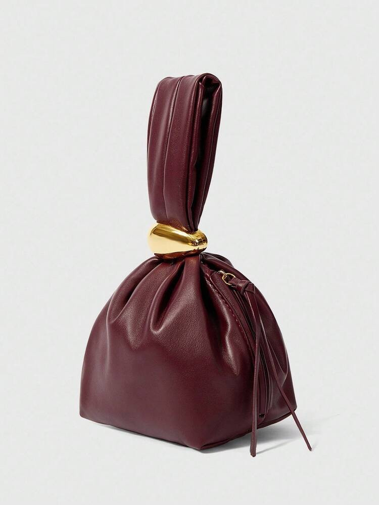 Bolso bombonera burdeos | SHEIN