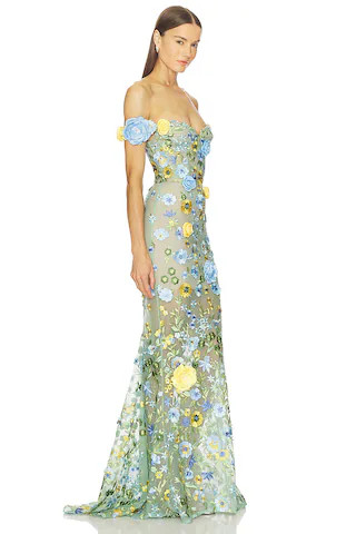 Portofino Floral Jasmine Off The Shoulder Gown
                    
                    Bronx Ban... | Revolve Clothing (Global)