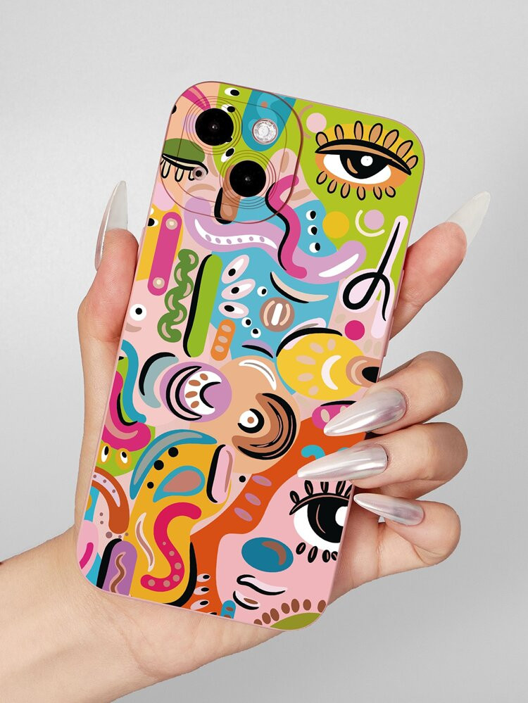 SHEIN X Flacart Cartoon Graphic Phone Case | SHEIN