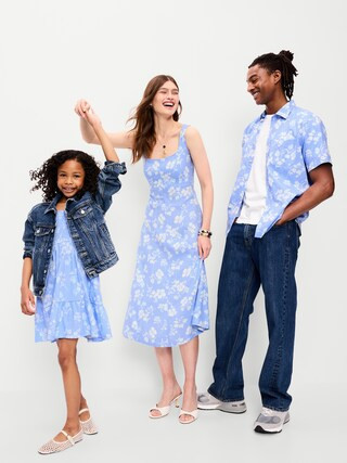 Printed Short-Sleeve Linen-Blend Shirt for Boys | Old Navy (US)