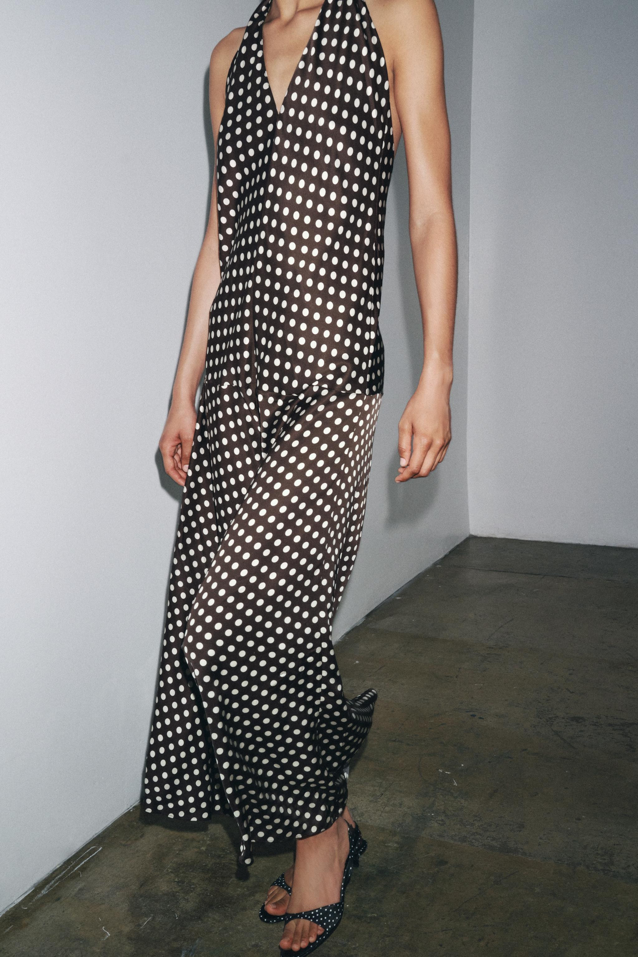 ZW COLLECTION HALTER POLKA DOT DRESS | Zara UK