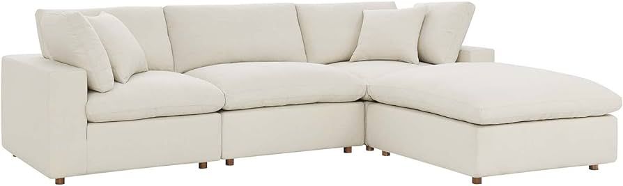 Modway Commix Modular Sofa, Reclining Sectional, Light Beige Fabric | Amazon (US)