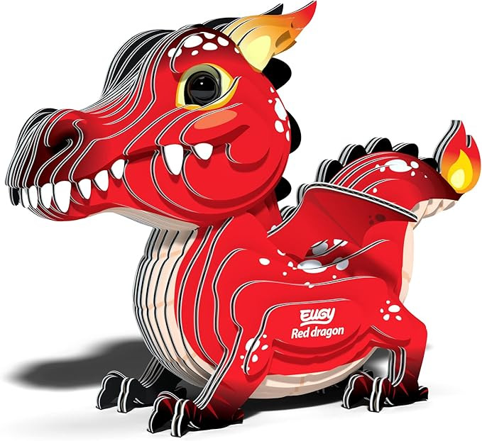 Eugy Red Dragon 3D Puzzle, 24 Piece Eco-Friendly Educational Toy Puzzles for Boys, Girls & Kids A... | Amazon (US)