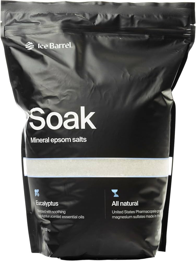 Epsom Salt with Eucalyptus Essential Oil by Ice Barrel (6 lb, Pack of 1) - All Natural Epsom Salt... | Amazon (US)