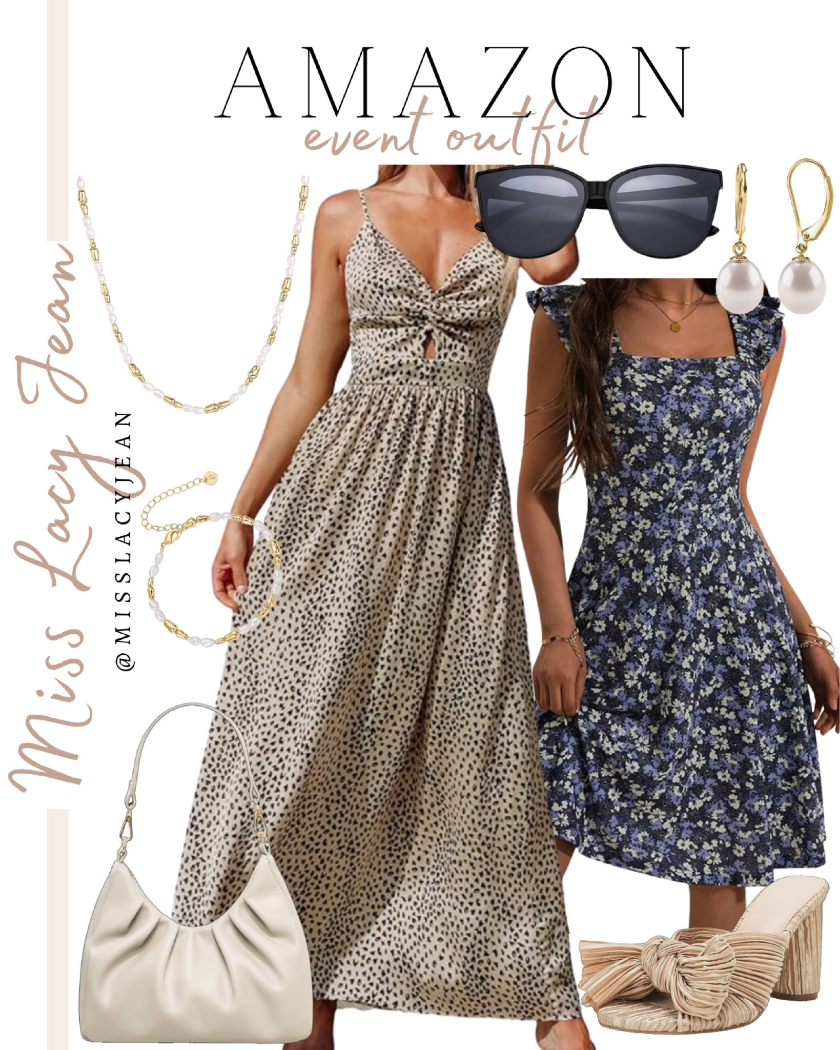 Amazon event outfit includes dresses, sunglasses, earrings, necklace, bracelet, handbag, heels.

Event outfit, dressy outfit, summer dress

#LTKFindsUnder50 #LTKStyleTip #LTKShoeCrush