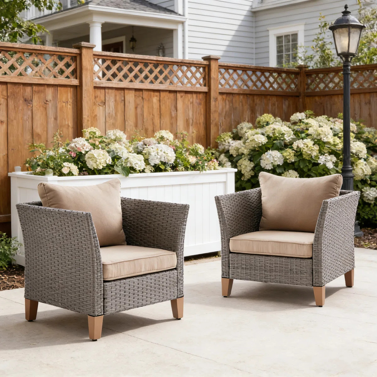 2 Pieces Outdoor Wicker Chair (Set of 2) | Wayfair North America