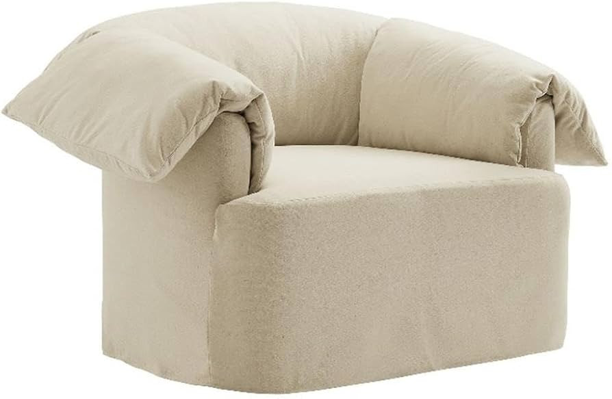 Modway Lark Oversized Accent Chair in Linen Fabric – Upholstered Modern Armchair with Down Blen... | Amazon (US)