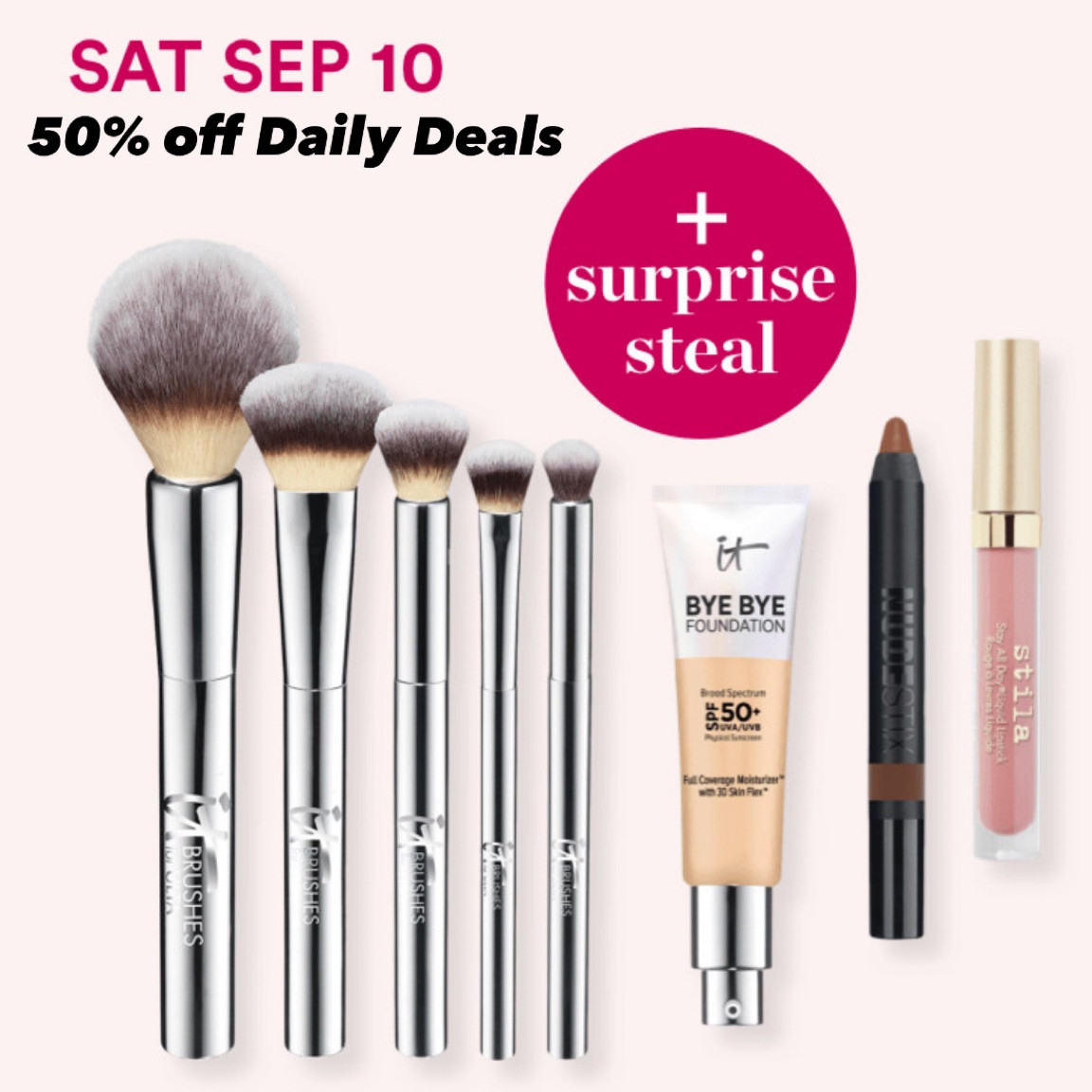 50% off daily deals!

#beauty #skincare #skinroutine #ulta #makeup #dailydeals #ultabeauty #foundation #itcosmetics #stila #lipgloss #makeupbrushes #beautytools

#LTKbeauty #LTKsalealert #LTKunder50