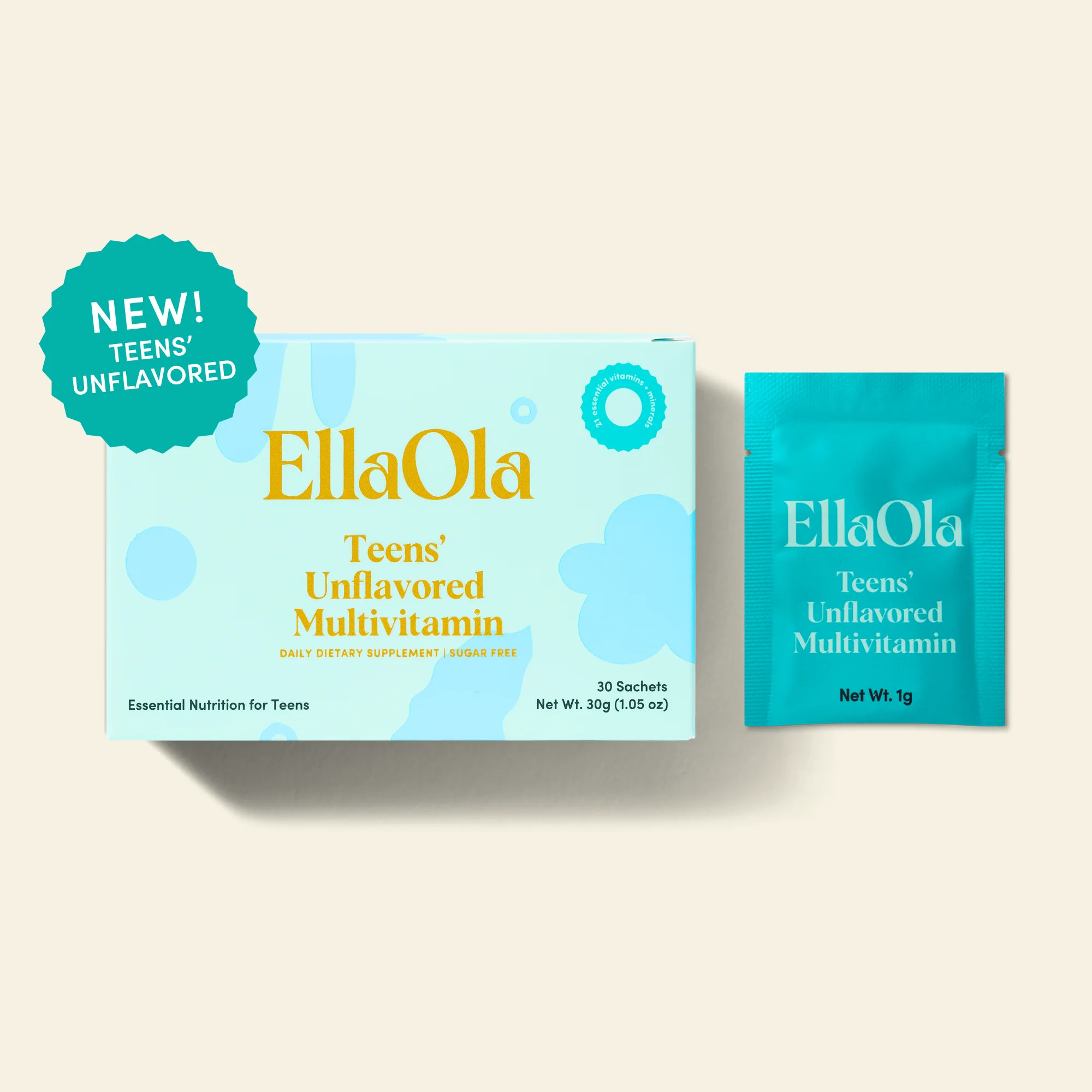 Teens’ Essential Unflavored Multivitamin | EllaOla Brands Inc.