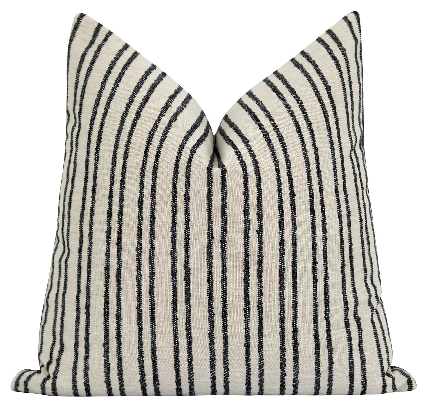 Mosley Newsprint Textured Stripe Pillow | Land of Pillows