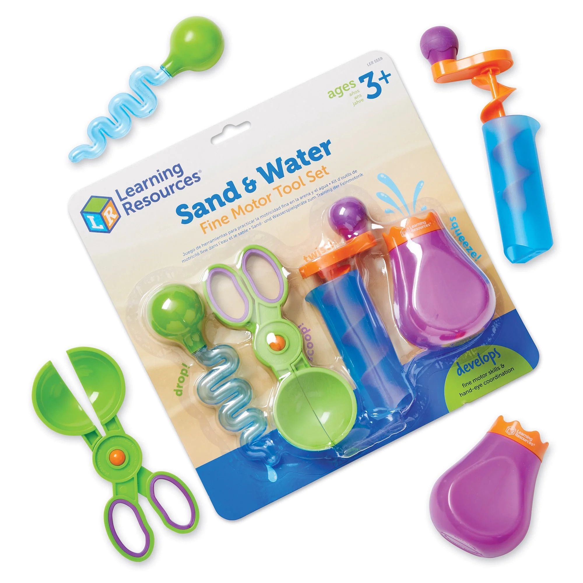 Learning Resources Sand & Water Fine Motor Set, Fine Motor Skills, Ages 3+ | Walmart (US)