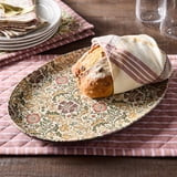 Better Homes & Gardens Edith Vine Floral Stoneware 16" Oval Serving Platter | Walmart (US)