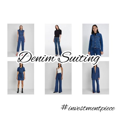 Suiting is in for spring and a fresh take? Denim. From blazers and trousers to more traditional “Canadian Tux” to jumpsuits and dresses- these are denim suiting basics I’m l loving! @7forallmankind #investmentpiece 

#LTKstyletip #LTKSeasonal #LTKworkwear