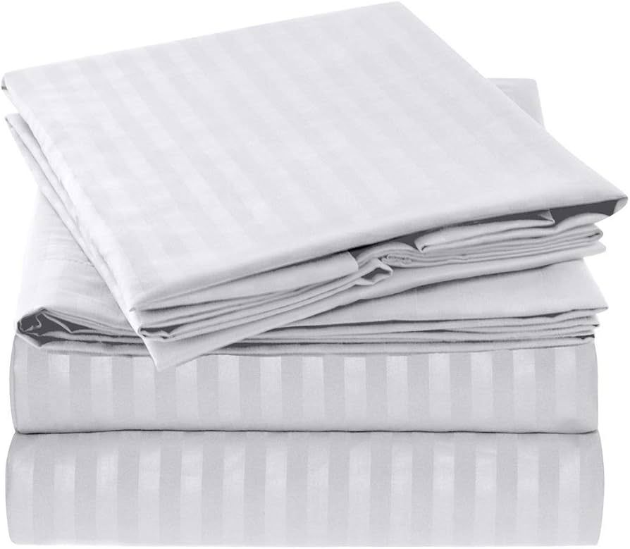 Mellanni Queen Sheet Set - 4 PC Iconic Collection Bedding Sheets & Pillowcases - Extra Soft, Cool... | Amazon (US)