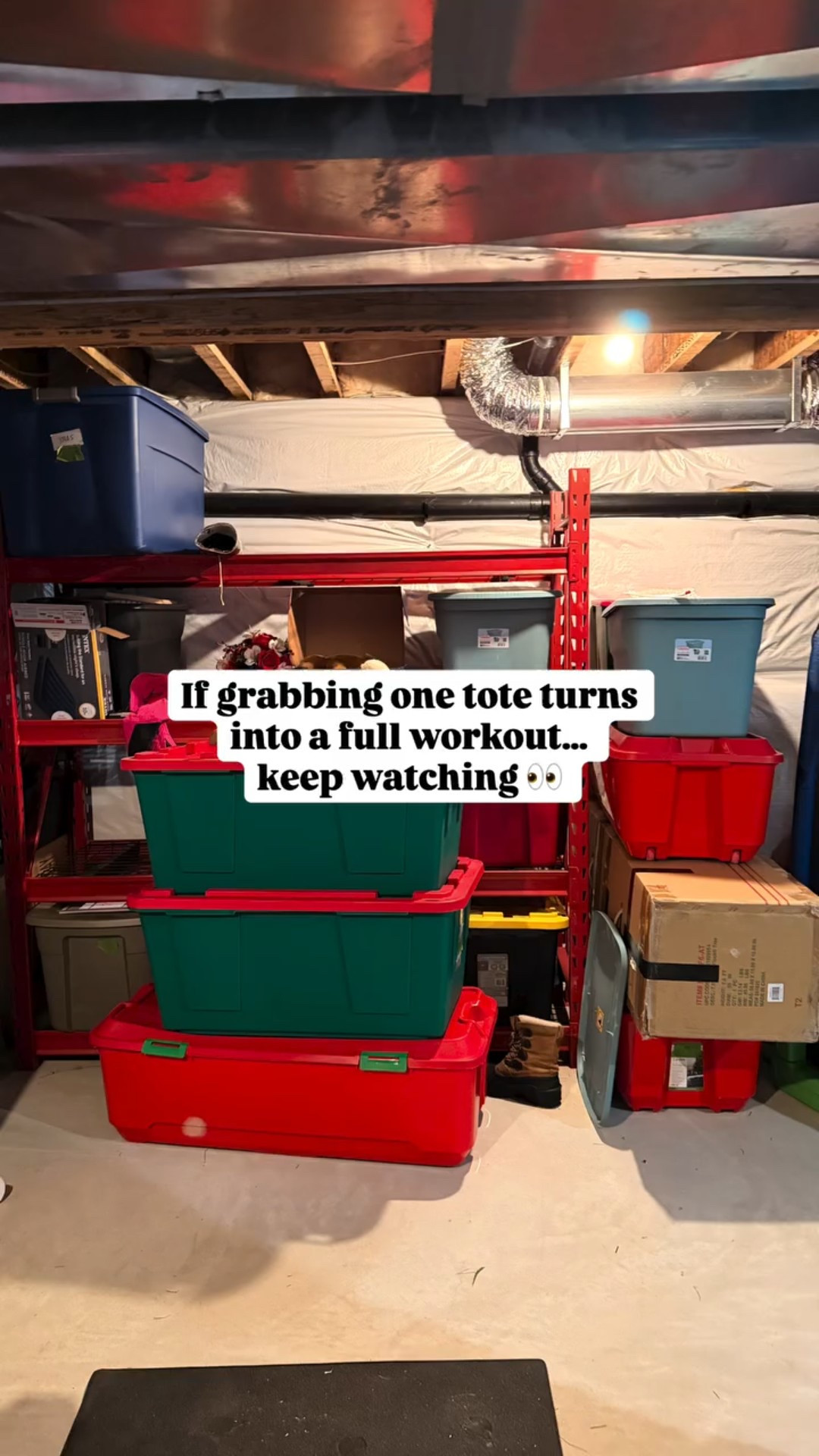 Like & save for your NEW YEAR REZ ✨ tap follow & comment SHOP for the direct links 🤎 im revamping all my basement storage to create space for a home gym — you don’t wanna miss this !! 

👉🏻If your storage racks look organized but never actually work… this is why.

I tried the big, “heavy-duty” shelving everyone recommends and quickly realized:
– standard totes don’t slide easily
– everything gets stacked too high
– grabbing one bin turns into unloading half the shelf

This setup finally fixed all of that 🙌
✔️ fits standard storage totes
✔️ slides out easily
✔️ stacks higher without wasting space

If you’re organizing a basement, garage, or storage room—learn from my mistake and skip the frustration.

Comment SHOP for the links to be sent directly to you ! 🫶🏻

& follow along for the basement reveal 🤭

#storageideas #organizationhacks #homeorganization #lowespartner  #lowesproject @loweshomeimprovement