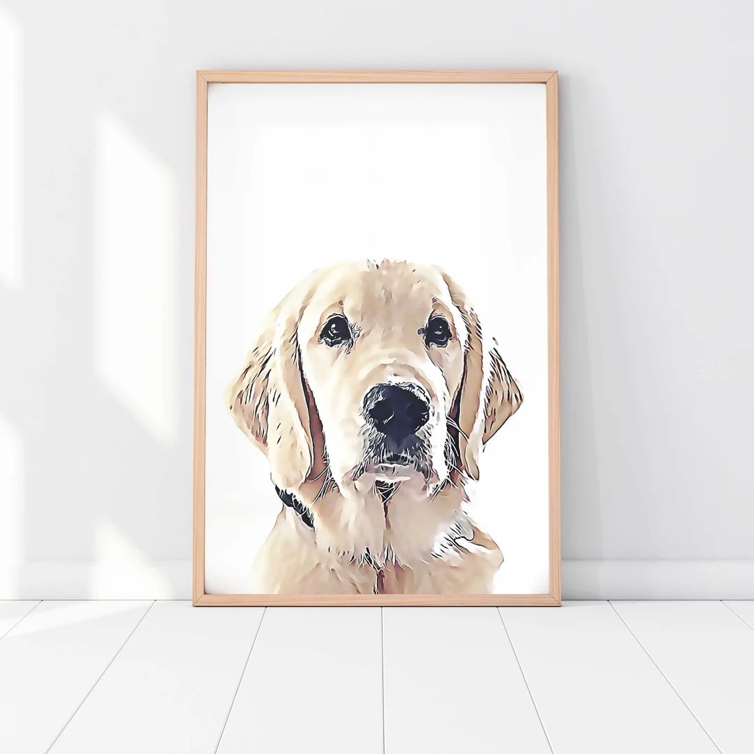 Custom Pet Portrait from Photo in Peekaboo Print Style. Perfect for Cat & Dog Lovers or Pet Paren... | Etsy (US)