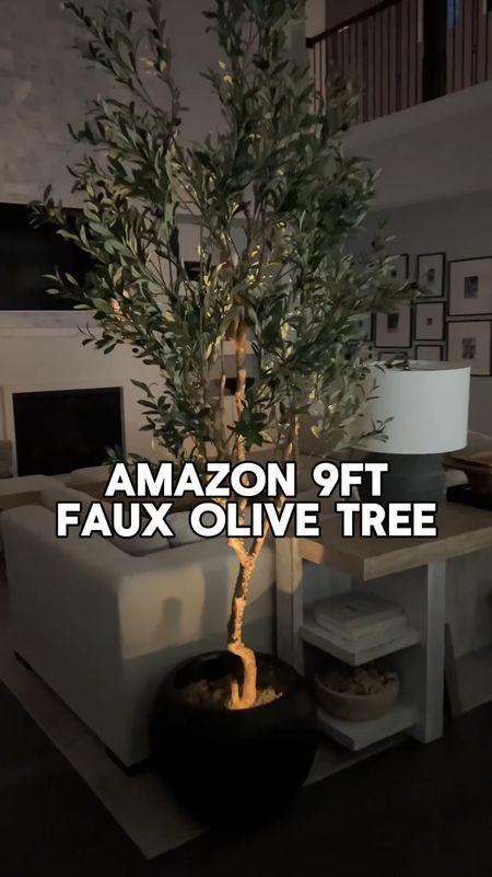 Our 9ft faux olive tree & planter from Amazon! 😍 #founditonamazon 

#LTKVideo #LTKstyletip #LTKhome