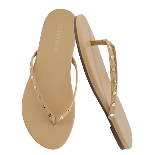 CUSHIONAIRE Women's Confetti Studded Flip Flop Sandals | Amazon (US)