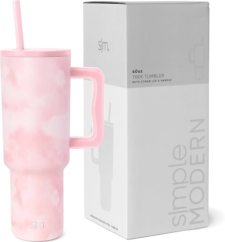 Simple Modern 40 oz Trek Tumbler with Handle and Straw Lid | Cup Holder Friendly Insulated Stainl... | Amazon (US)